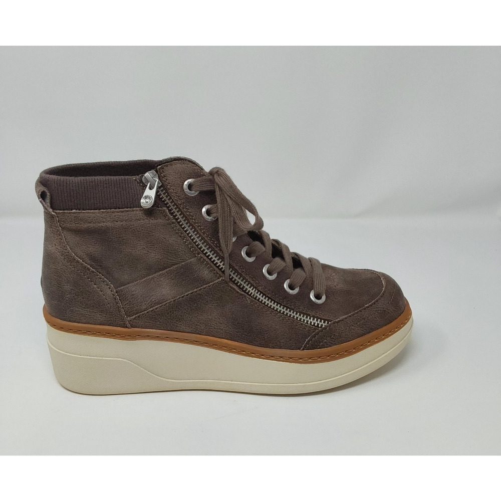 Blowfish Malibu Women’s Brown Wedge Platform Sneakers Zip Lace Up Size 9 - Picture 9 of 12